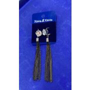 Серьги «Камень с цепочками» по 450