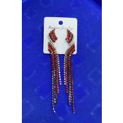 Серьги длинные в ассортименте с украшением и вставками