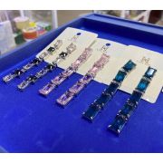 Серьги крупный страз Каскад