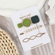 Набор заколок для волос Farres Pretty Girl «Изумруд» 24-00005-1 3 шт.