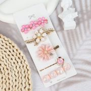 Набор заколок для волос Farres Pretty Girl «Розовый букет цветов» 24-00006-2 5 шт.