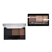 Тени для бровей Farres Brow&Glow 3цв. 3,2гр