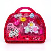 Набор косметики для девочки тени 3 гр, блеск для губ 0,4 гр, помада 2,2 гр, лак 8 гр, 2 аппл