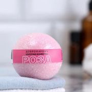 Бомбочка для ванны Добропаровъ с морской солью «Роза» 110гр