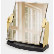 Зеркало настольное Queen Fair прям-к б/увел GOLD 15*17,5/17,5*20см пластик золото