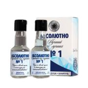 Набор «Абсолютно лучший», гель для душа и шампунь для волос во флаконах водка, 2х90 мл