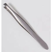 Пинцет Queen Fair №1 скошенный узкий 8,5см серебр