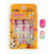 Детские накладные ногти Школа Макияжа «Бабочки», 12 шт