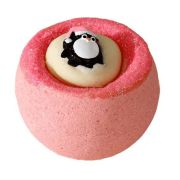 Бомбочка для ванны с игрушкой Чистое Счастье пингвин с розовой шапкой 130гр.