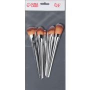Набор кистей для макияжа Queen Fair 7 предметов 20±1см серебро