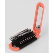 Расческа массажная Складная Queen Fair прямоугольная с зеркалом 4*10/20см.