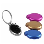 Расческа массажная Складная Queen Fair с зеркалом 6*9см.