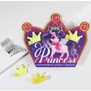 Набор диадема и заколки для волос «Princess» единорог 23,8*19,2см.