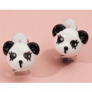 Клипсы детские Выбражулька Панды, цвет черно-белый в серебре
