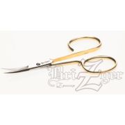 Ножницы для кожи BriZger KN-4 изогнутые, цветное покрытие(желто-зеленый)